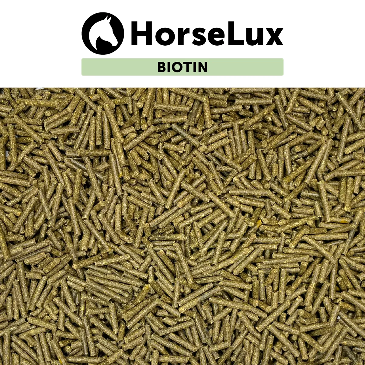 HorseLux Biotin – nærbillede af foderet