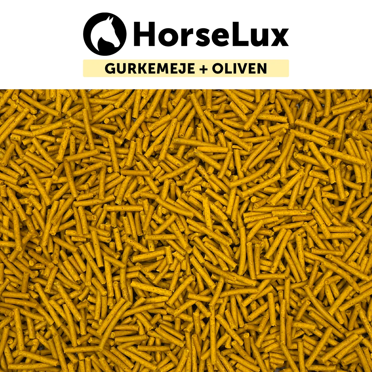 HorseLux Gurkemeje+Oliven – nærbillede af foderet